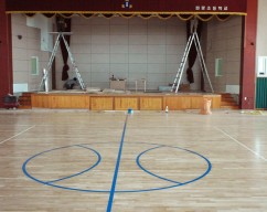 화령초등학교 체육관 라인마킹…